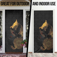 Cornwall Celtic-Chough and Knot Door Cover - Wonder Print Shop