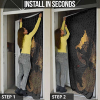 Cornwall Celtic-Chough and Knot Door Cover - Wonder Print Shop