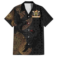 Cornwall Celtic-Chough and Knot Family Matching Long Sleeve Bodycon Dress and Hawaiian Shirt - Wonder Print Shop