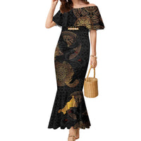 Cornwall Celtic-Chough and Knot Family Matching Mermaid Dress and Hawaiian Shirt - Wonder Print Shop