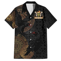 Cornwall Celtic-Chough and Knot Family Matching Off The Shoulder Long Sleeve Dress and Hawaiian Shirt - Wonder Print Shop