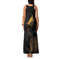 Cornwall Celtic-Chough and Knot Family Matching Tank Maxi Dress and Hawaiian Shirt - Wonder Print Shop