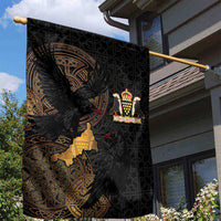 Cornwall Celtic-Chough and Knot Garden Flag - Wonder Print Shop
