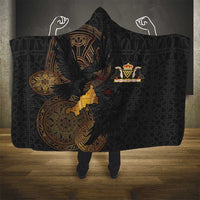 Cornwall Celtic-Chough and Knot Hooded Blanket - Wonder Print Shop