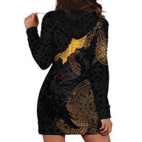 Cornwall Celtic-Chough and Knot Hoodie Dress - Wonder Print Shop