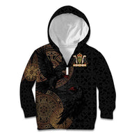Cornwall Celtic-Chough and Knot Kid Hoodie - Wonder Print Shop
