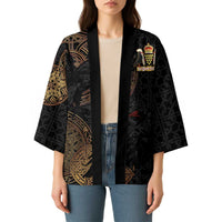 Cornwall Celtic-Chough and Knot Kimono - Wonder Print Shop