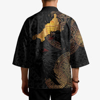 Cornwall Celtic-Chough and Knot Kimono - Wonder Print Shop