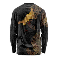Cornwall Celtic-Chough and Knot Long Sleeve Shirt - Wonder Print Shop