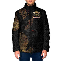 Cornwall Celtic-Chough and Knot Padded Jacket - Wonder Print Shop
