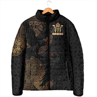 Cornwall Celtic-Chough and Knot Padded Jacket - Wonder Print Shop