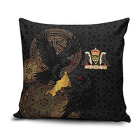 Cornwall Celtic-Chough and Knot Pillow Cover - Wonder Print Shop