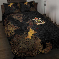 Cornwall Celtic-Chough and Knot Quilt Bed Set - Wonder Print Shop