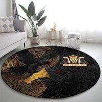 Cornwall Celtic-Chough and Knot Round Carpet - Wonder Print Shop
