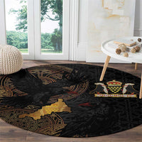 Cornwall Celtic-Chough and Knot Round Carpet - Wonder Print Shop
