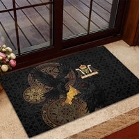 Cornwall Celtic-Chough and Knot Rubber Doormat - Wonder Print Shop