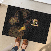 Cornwall Celtic-Chough and Knot Rubber Doormat - Wonder Print Shop