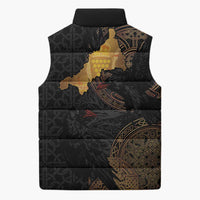 Cornwall Celtic-Chough and Knot Sleeveless Puffer Jacket - Wonder Print Shop