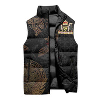 Cornwall Celtic-Chough and Knot Sleeveless Puffer Jacket - Wonder Print Shop