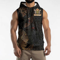 Cornwall Celtic-Chough and Knot Sleeveless Zip Hoodie - Wonder Print Shop