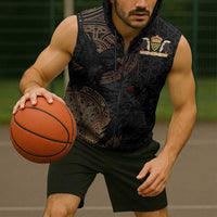 Cornwall Celtic-Chough and Knot Sleeveless Zip Hoodie - Wonder Print Shop