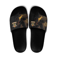 Cornwall Celtic-Chough and Knot Slide Sandals - Wonder Print Shop