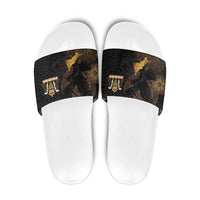 Cornwall Celtic-Chough and Knot Slide Sandals - Wonder Print Shop