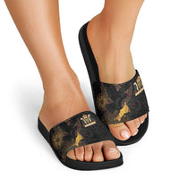 Cornwall Celtic-Chough and Knot Slide Sandals - Wonder Print Shop