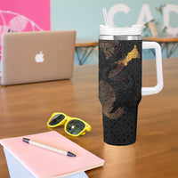 Cornwall Celtic-Chough and Knot Tumbler With Handle - Wonder Print Shop