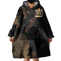Cornwall Celtic-Chough and Knot Wearable Blanket Hoodie - Wonder Print Shop