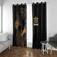 Cornwall Celtic-Chough and Knot Window Curtain - Wonder Print Shop