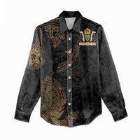 Cornwall Celtic-Chough and Knot Women Casual Shirt - Wonder Print Shop