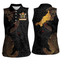 Cornwall Celtic-Chough and Knot Women Sleeveless Polo Shirt - Wonder Print Shop