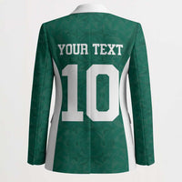 Custom Senegal Football Blazer Traditional Senegalese Fabric Sporty Style