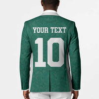 Custom Senegal Football Blazer Traditional Senegalese Fabric Sporty Style