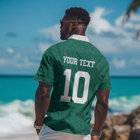 Custom Senegal Football Hawaiian Shirt Traditional Senegalese Fabric Sporty Style