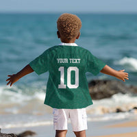 Custom Senegal Football Kid Hawaiian Shirt Traditional Senegalese Fabric Sporty Style