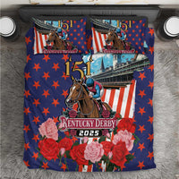Kentucky Horses Racing 2025 Bedding Set Anniversary 151st The Race for the Roses