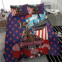 Kentucky Horses Racing 2025 Bedding Set Anniversary 151st The Race for the Roses