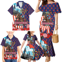 Kentucky Horses Racing 2025 Family Matching Mermaid Dress and Hawaiian Shirt Anniversary 151st The Race for the Roses