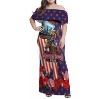 Kentucky Horses Racing 2025 Family Matching Off Shoulder Maxi Dress and Hawaiian Shirt Anniversary 151st The Race for the Roses