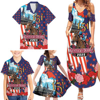 Kentucky Horses Racing 2025 Family Matching Summer Maxi Dress and Hawaiian Shirt Anniversary 151st The Race for the Roses