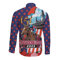 Kentucky Horses Racing 2025 Long Sleeve Button Shirt Anniversary 151st The Race for the Roses