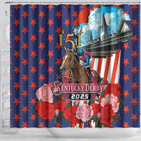 Kentucky Horses Racing 2025 Shower Curtain Anniversary 151st The Race for the Roses