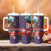 Kentucky Horses Racing 2025 Tumbler With Handle Anniversary 151st The Race for the Roses