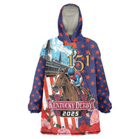 Kentucky Horses Racing 2025 Wearable Blanket Hoodie Anniversary 151st The Race for the Roses