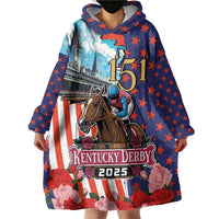 Kentucky Horses Racing 2025 Wearable Blanket Hoodie Anniversary 151st The Race for the Roses