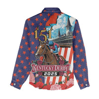 Kentucky Horses Racing 2025 Women Casual Shirt Anniversary 151st The Race for the Roses