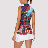 Kentucky Horses Racing 2025 Women Sleeveless Polo Shirt Anniversary 151st The Race for the Roses