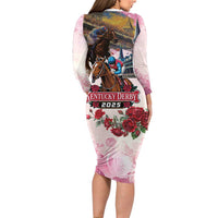 Kentucky Horses Racing 2025 Family Matching Long Sleeve Bodycon Dress and Hawaiian Shirt Churchill Downs The Race for the Roses